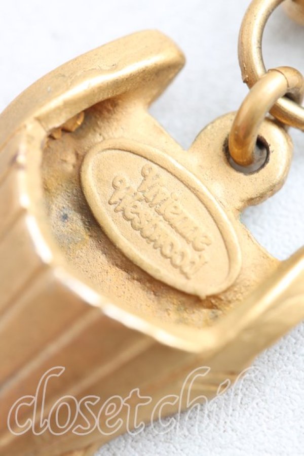 画像2: 【Vintage放出】ヴィヴィアンウエストウッド 中古 / コルセットネックレス  ゴールド  H-25-07-05-013-nl-OD-ZH (2)