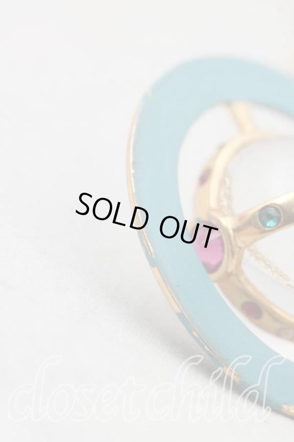 画像4: 【Vintage放出】ヴィヴィアンウエストウッド 中古 / ブルーサテライトスモールオーブネックレス  ゴールド  H-25-07-05-014-nl-OD-ZH (4)