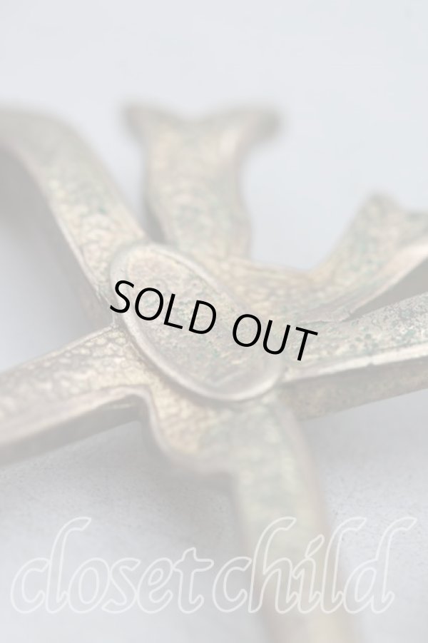 画像4: 【Vintage放出】ヴィヴィアンウエストウッド 中古 / バタフライチョーカー  ゴールド  H-25-07-05-015-nl-OD-ZH (4)