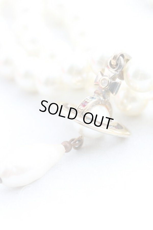 画像3: 【Vintage放出】ヴィヴィアンウエストウッド 中古 / 3連パールドロップチョーカー  ゴールド  H-25-07-05-017-nl-OD-ZH (3)