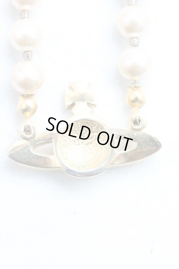 画像2: 【Vintage放出】ヴィヴィアンウエストウッド 中古 / エナメルオーブパールチョーカー  ピンク  H-25-07-05-018-nl-OD-ZH (2)