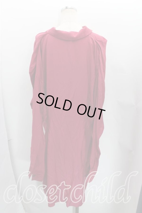 画像2: ANGLOMANIA 中古 / バルーンワンピース 44（13号） エンジ  H-25-07-13-024-op-OD-ZH (2)