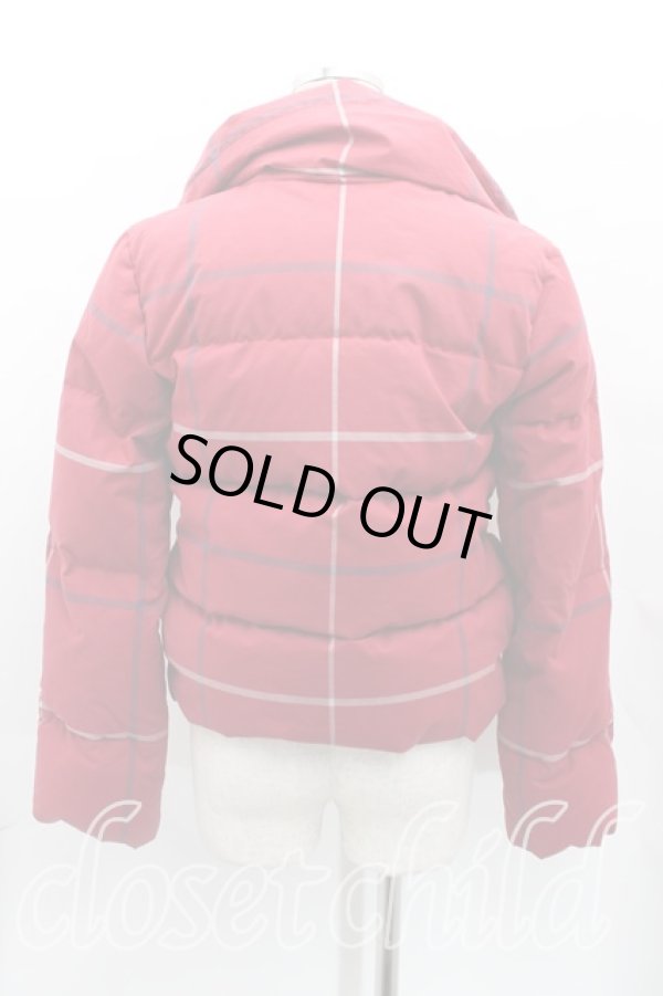 画像2: ヴィヴィアンウエストウッド 中古 / 格子チェックダウンジャケット 1(7号) 赤  H-25-07-13-027-bl-IN-ZH (2)