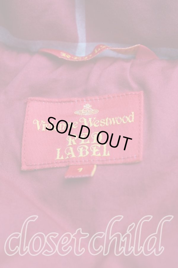 画像3: ヴィヴィアンウエストウッド 中古 / 格子チェックダウンジャケット 1(7号) 赤  H-25-07-13-027-bl-IN-ZH (3)