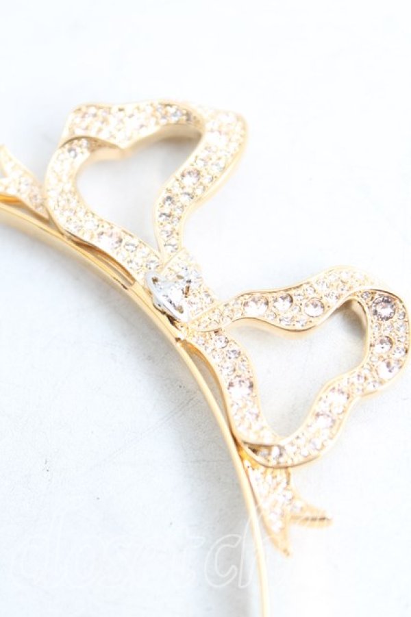 画像3: ヴィヴィアンウエストウッド 中古 / BOW ALICE BAND  ゴールド  H-25-07-13-049-ac-OD-ZH (3)