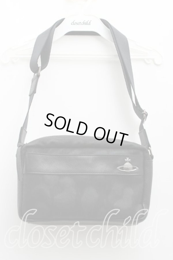 画像2: ヴィヴィアンウエストウッド 中古 / レオパードショルダーバッグ  黒  H-25-07-13-051-ba-IN-ZH (2)