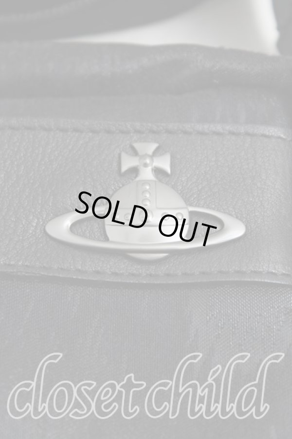 画像7: ヴィヴィアンウエストウッド 中古 / レオパードショルダーバッグ  黒  H-25-07-13-051-ba-IN-ZH (7)