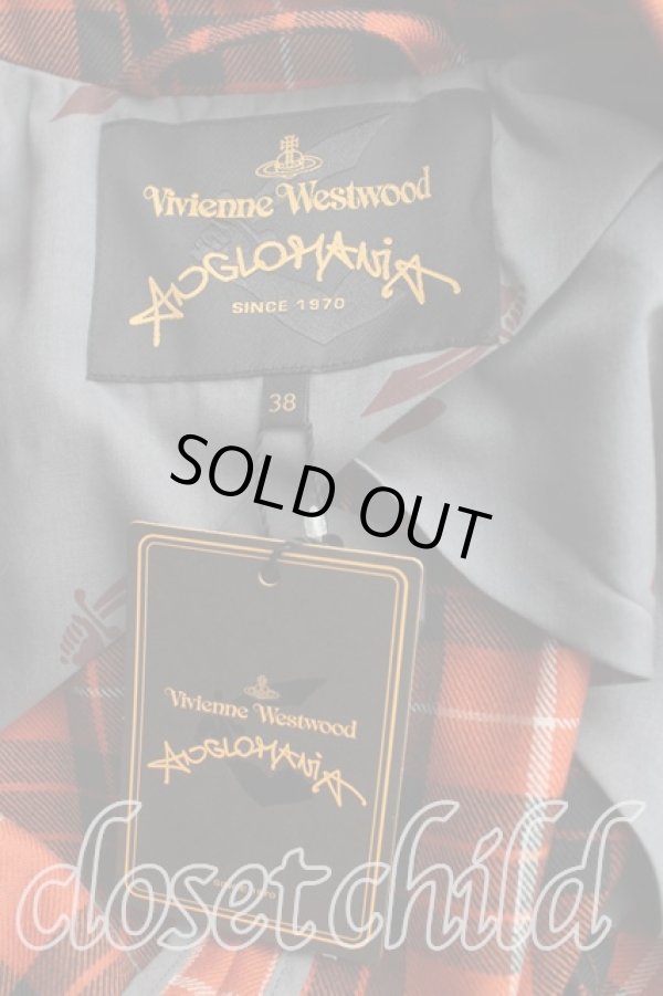 画像3: ANGLOMANIA 中古 / タータンチェックジャケット 38（7号） 茶  H-25-07-13-001-jc-OD-ZH (3)