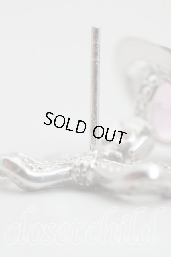 画像6: ヴィヴィアンウエストウッド 中古 / OCTAVIE EARRINGS  シルバー×ピンク  H-25-07-13-060-er-IN-ZH (6)