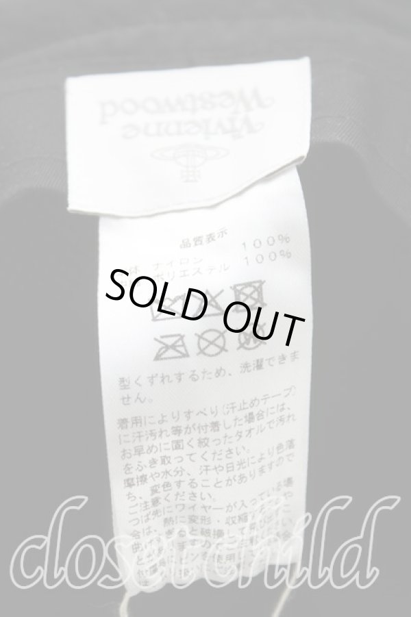 画像5: ヴィヴィアンウエストウッド 中古 / キルティングバケットハット  黒  H-25-07-13-061-ha-OD-ZH (5)