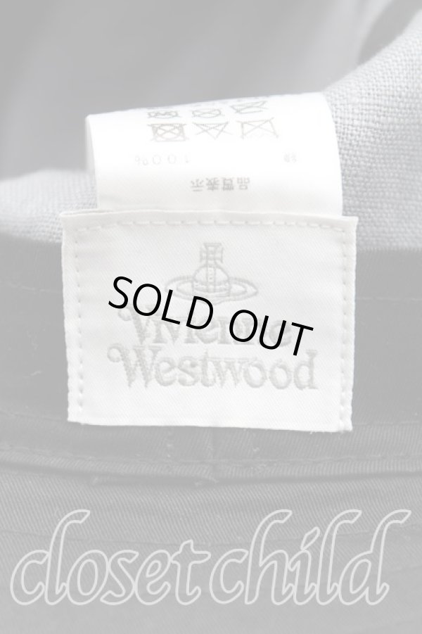 画像4: ヴィヴィアンウエストウッド 中古 / ラインオーブバケットハット  黒  H-25-07-13-062-ha-OD-ZH (4)