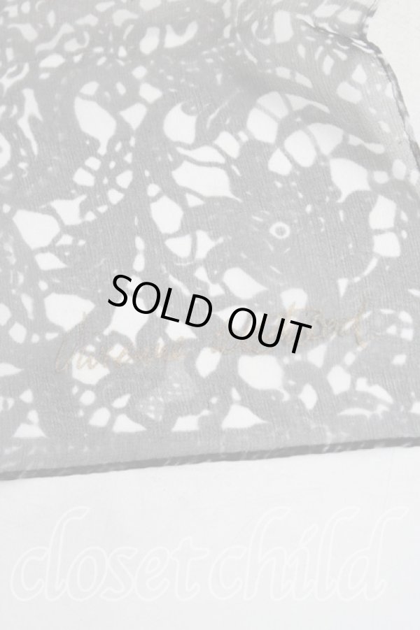 画像3: ヴィヴィアンウエストウッド 中古 / 総柄ストール  黒×白  H-25-07-13-065-gd-IN-ZH (3)