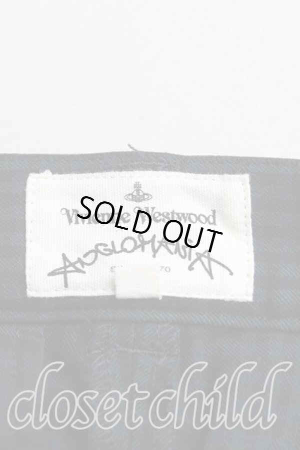 画像3: ANGLOMANIA 中古 / ギンガムチェックパンツ 38（M） 紺  H-25-07-13-007-pa-IN-ZH (3)