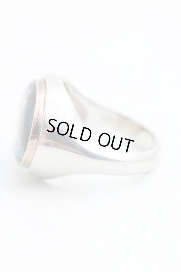 画像2: ヴィヴィアンウエストウッド 中古 / 【復刻】エナメルボタンリング M(14号) シルバー×黒  H-25-07-13-068-rg-IN-ZH (2)