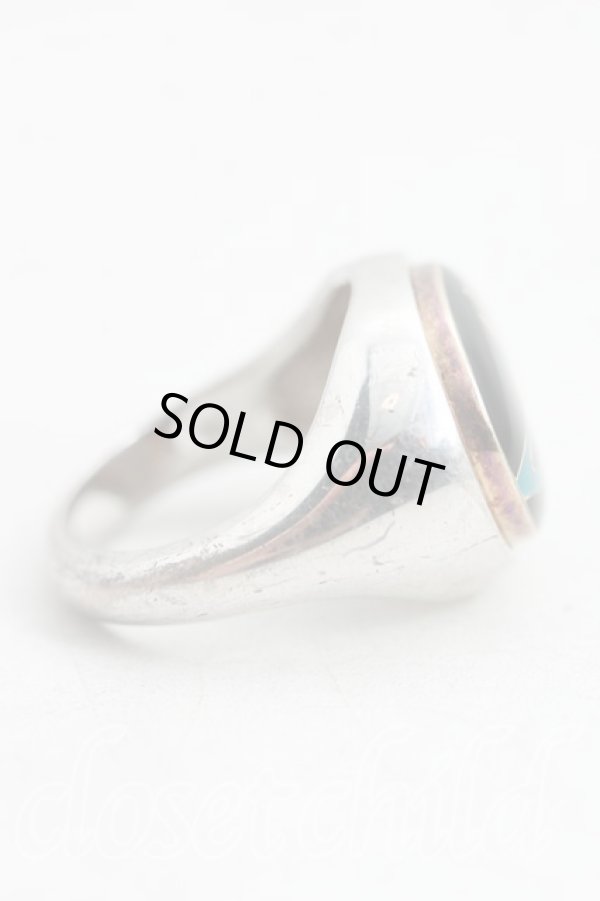 画像3: ヴィヴィアンウエストウッド 中古 / 【復刻】エナメルボタンリング M(14号) シルバー×黒  H-25-07-13-068-rg-IN-ZH (3)