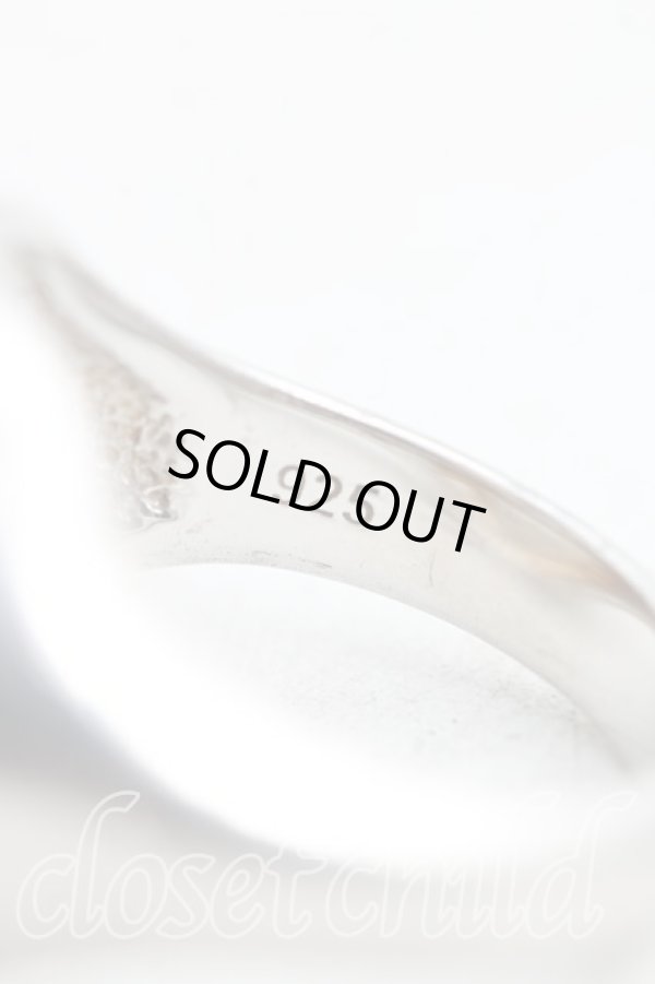 画像5: ヴィヴィアンウエストウッド 中古 / 【復刻】エナメルボタンリング M(14号) シルバー×黒  H-25-07-13-068-rg-IN-ZH (5)