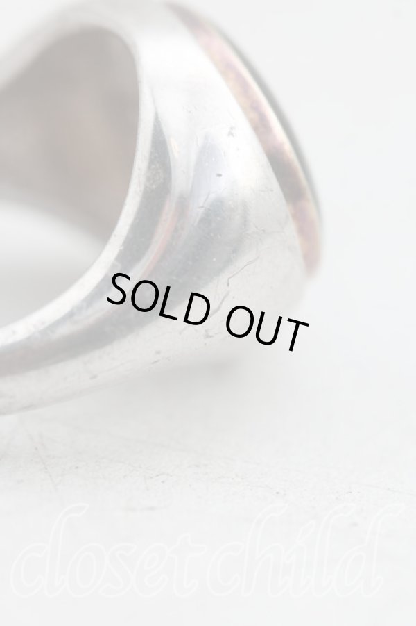 画像7: ヴィヴィアンウエストウッド 中古 / 【復刻】エナメルボタンリング M(14号) シルバー×黒  H-25-07-13-068-rg-IN-ZH (7)