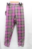 画像2: ANGLOMANIA 中古 / TARTAN ALCOHOLICパンツ 38（7号相当） 紫  H-25-07-13-009-pa-OD-ZH (2)
