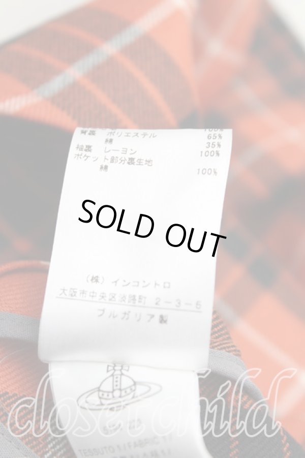 画像5: ANGLOMANIA 中古 / タータンチェックジャケット 38（7号） 茶  H-25-07-13-001-jc-OD-ZH (5)