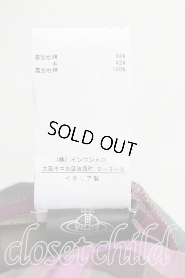 画像5: ANGLOMANIA 中古 / TARTAN ALCOHOLICパンツ 38（7号） 紫  H-25-07-13-009-pa-OD-ZH (5)