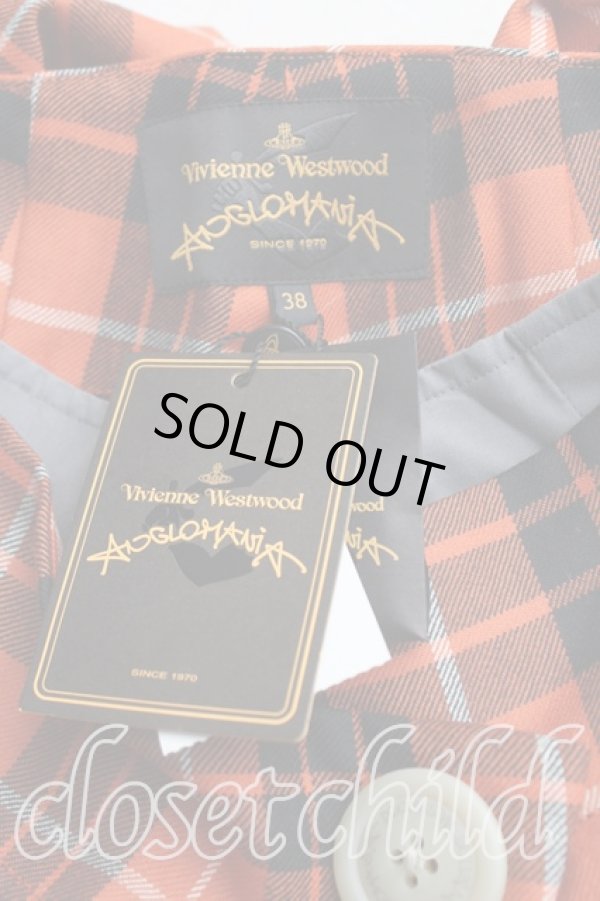 画像3: ANGLOMANIA 中古 / タータンチェックダブルウエストパンツ 38（7号） 茶  H-25-07-13-011-pa-OD-ZH (3)