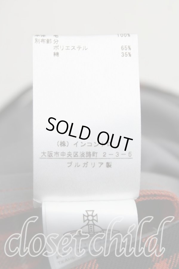 画像5: ANGLOMANIA 中古 / タータンチェックダブルウエストパンツ 38（7号） 茶  H-25-07-13-011-pa-OD-ZH (5)