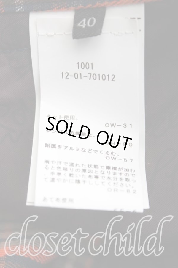 画像4: ヴィヴィアンウエストウッド 中古 / タータンチェックパンツ 40（M） 紺ｘオレンジ  H-25-07-13-012-pa-OD-ZH (4)