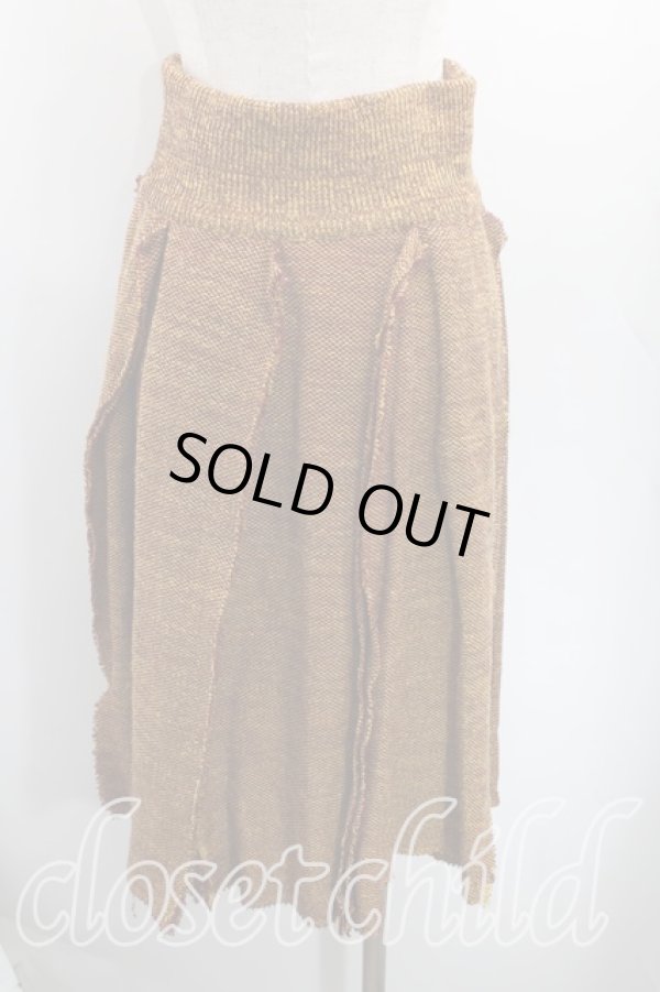 画像2: ヴィヴィアンウエストウッド 中古 / リネンスリットスカート S/M 茶  H-25-07-13-015-sk-OD-ZH (2)