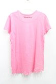 画像2: ANGLOMANIA 中古 / ボトルティーエンボスオーブTシャツ XS ピンク  H-25-07-13-018-ts-OD-ZH (2)