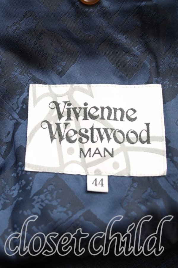画像5: ヴィヴィアンウエストウッド MAN 中古 / タータンチェックウエストコートセットアップ 44(メンズS) 紺  H-25-07-20-027-su-IN-ZH (5)