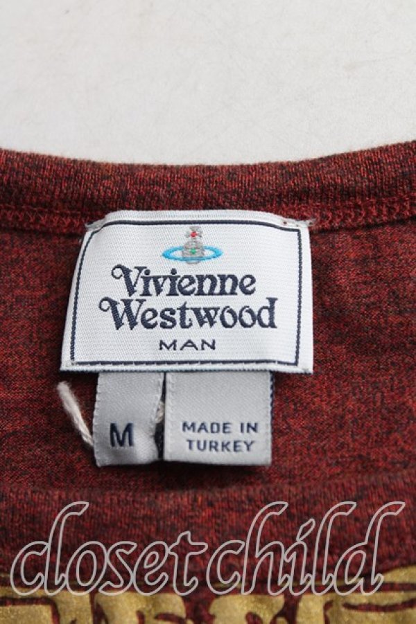 画像3: ヴィヴィアンウエストウッド MAN 中古 / エリザベスTシャツ M 茶  H-25-07-20-049-ts-OD-ZH (3)