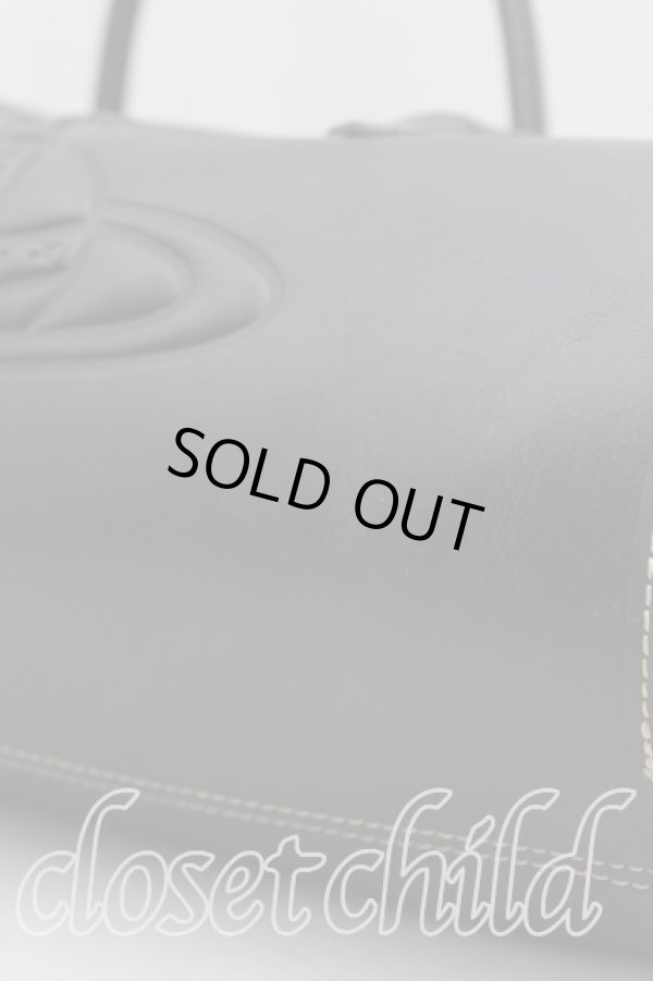 画像6: ヴィヴィアンウエストウッド 中古 / オーブ型押シレザードラム型バッグ  黒  H-25-07-20-060-ba-OD-ZH (6)