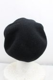 画像3: ヴィヴィアンウエストウッド 中古 / ラインオーブ刺繍ウールベレー帽  黒  H-25-07-20-085-ha-IN-ZH (3)