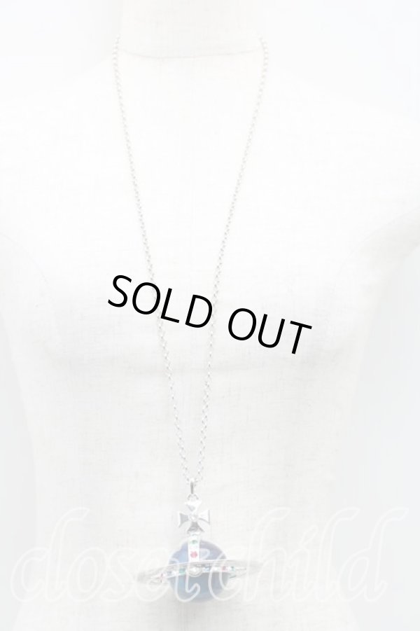 画像5: ヴィヴィアンウエストウッド 中古 / NEW GIANT ORB ネックレス  ブルーマーブル  H-25-07-20-089-nl-OD-ZH (5)