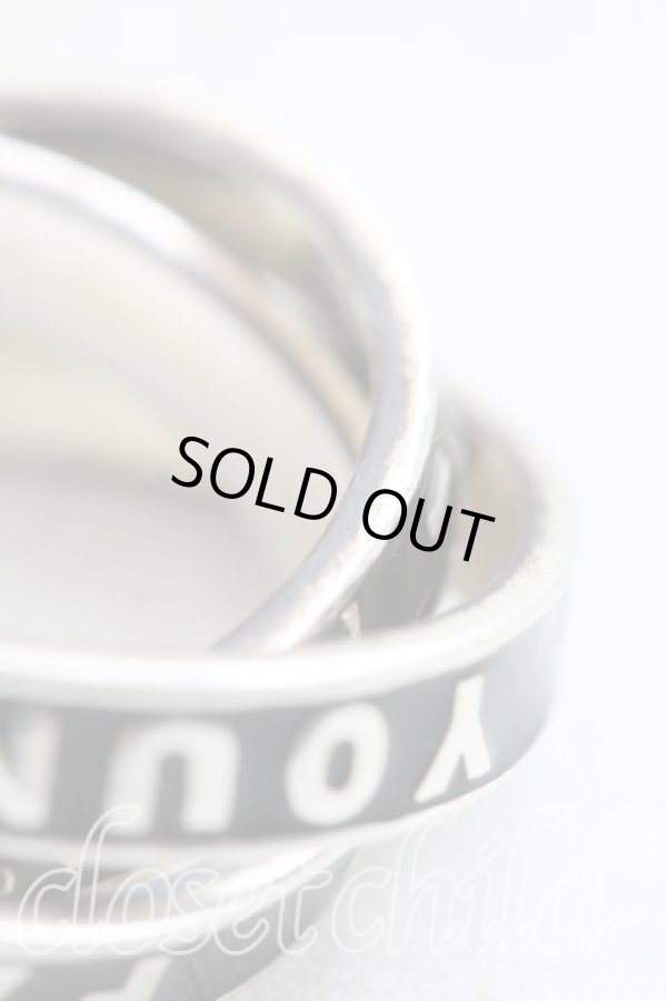 画像5: ヴィヴィアンウエストウッド 中古 / T.F.T.L3連リング M(14号） シルバーｘ黒  H-25-07-20-099-rg-OD-ZH (5)