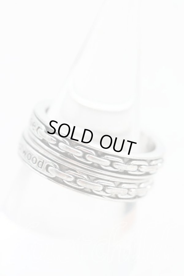 画像2: ヴィヴィアンウエストウッド 中古 / ロゴダブルリング XL(19号) シルバー  H-25-07-20-101-rg-IN-ZH (2)