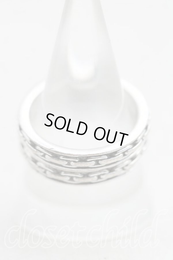 画像4: ヴィヴィアンウエストウッド 中古 / ロゴダブルリング XL(19号) シルバー  H-25-07-20-101-rg-IN-ZH (4)