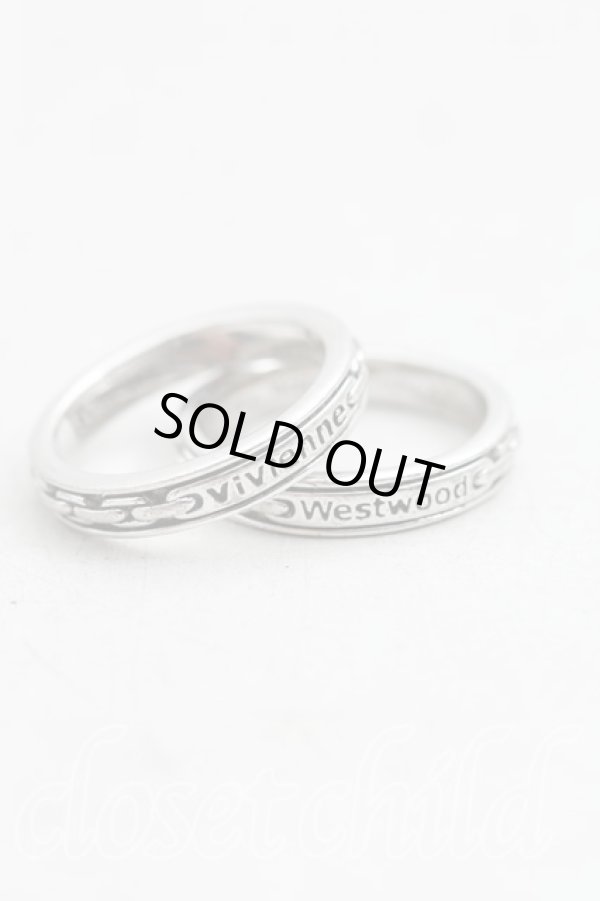 画像5: ヴィヴィアンウエストウッド 中古 / ロゴダブルリング XL(19号) シルバー  H-25-07-20-101-rg-IN-ZH (5)