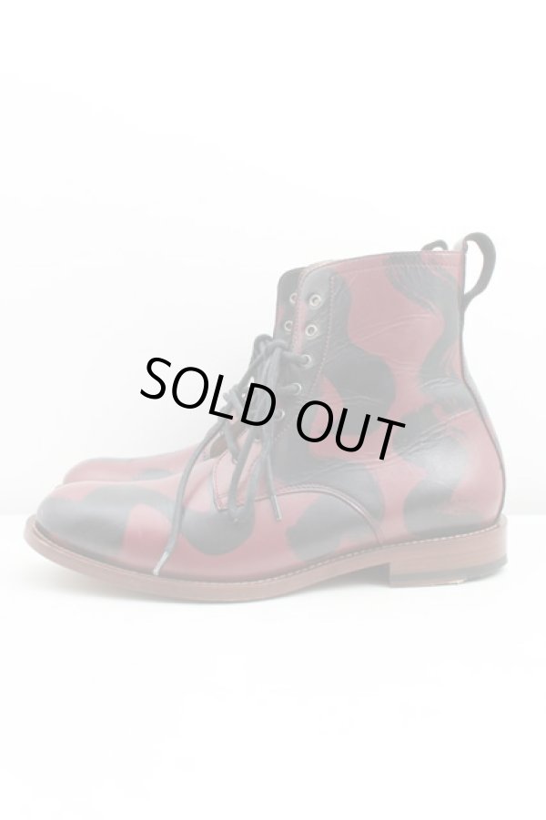 画像3: ヴィヴィアンウエストウッド 中古 / スクイグルアンクルブーツ 41(25.5) 赤×黒  H-25-07-20-102-sh-IN-ZH (3)