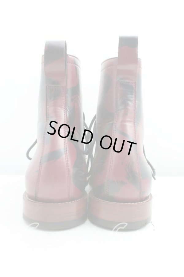 画像4: ヴィヴィアンウエストウッド 中古 / スクイグルアンクルブーツ 41(25.5) 赤×黒  H-25-07-20-102-sh-IN-ZH (4)