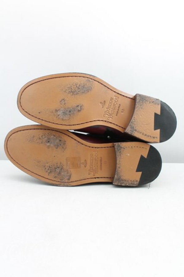 画像5: ヴィヴィアンウエストウッド 中古 / スクイグルアンクルブーツ 41(25.5) 赤×黒  H-25-07-20-102-sh-IN-ZH (5)