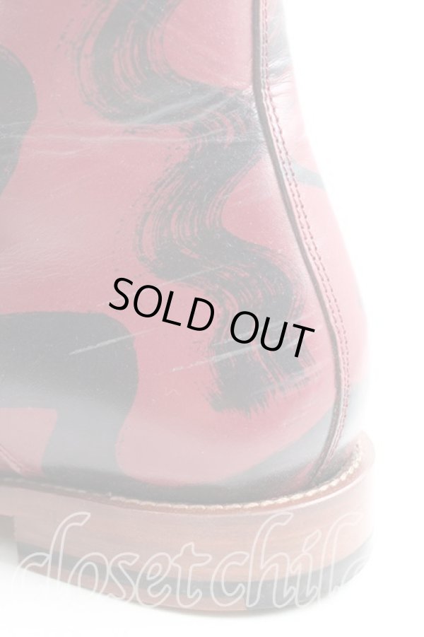 画像6: ヴィヴィアンウエストウッド 中古 / スクイグルアンクルブーツ 41(25.5) 赤×黒  H-25-07-20-102-sh-IN-ZH (6)