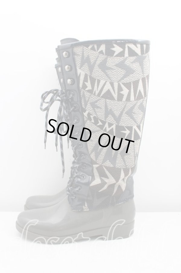 画像3: ヴィヴィアンウエストウッド 中古 / レースアップラバーブーツ 37（23.5cm） カーキ  H-25-07-20-104-sh-OD-ZH (3)