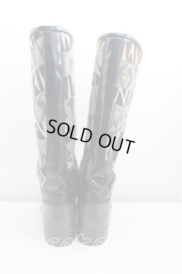 画像4: ヴィヴィアンウエストウッド 中古 / レースアップラバーブーツ 37（23.5cm） カーキ  H-25-07-20-104-sh-OD-ZH (4)