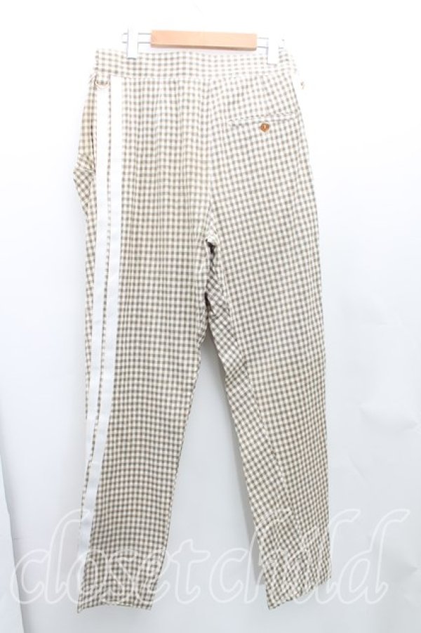 画像2: ヴィヴィアンウエストウッド MAN 中古 / ギンガムチェックアルコホリックパンツ 44(メンズS) クリーム  H-25-07-20-011-pa-IN-ZH (2)