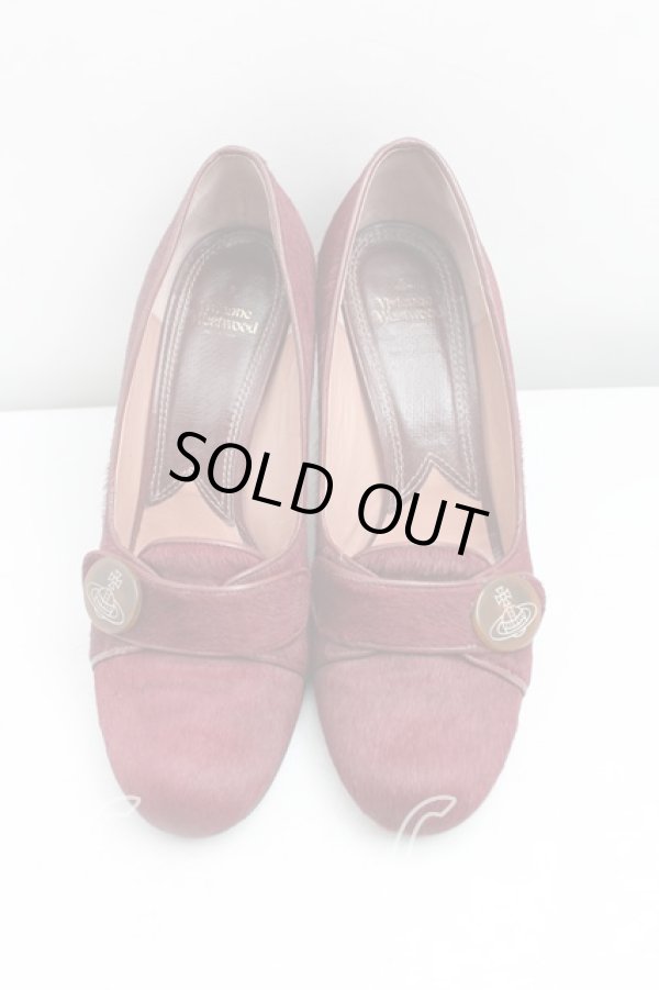 画像2: ヴィヴィアンウエストウッド 中古 / ハラコシューズ 36 1/2 エンジ  H-25-07-20-107-sh-IN-ZH (2)