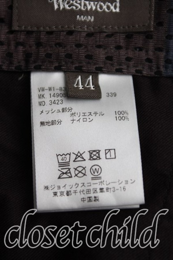 画像4: ヴィヴィアンウエストウッド MAN 中古 / CAUTION TAPE MAN LONDON レイヤーショートトラウザーズ 44(メンズS) 茶  H-25-07-20-012-pa-IN-ZH (4)