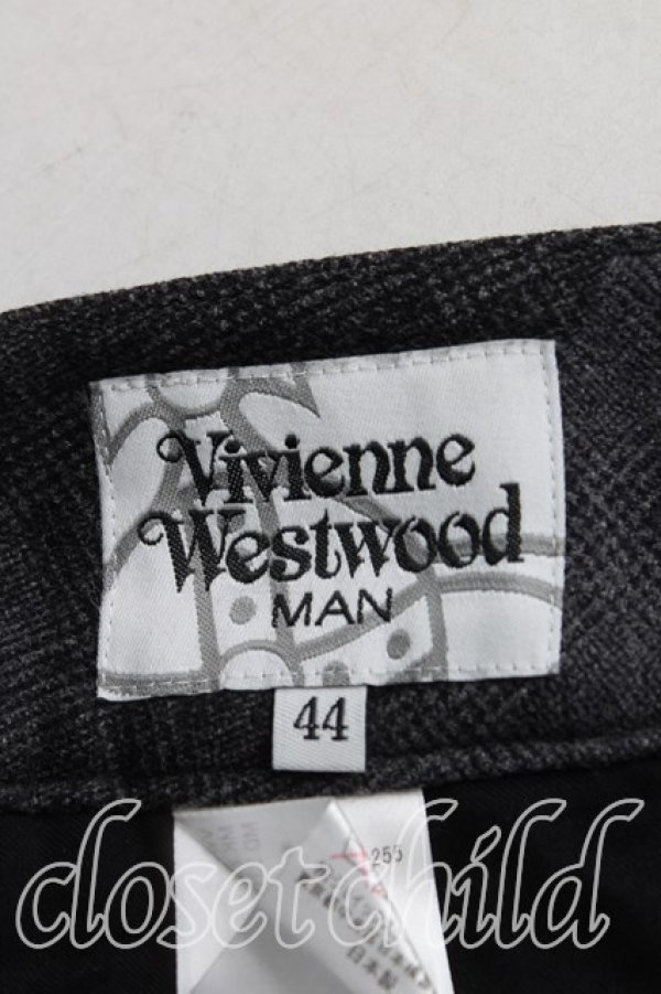 画像3: ヴィヴィアンウエストウッド MAN 中古 / パッチワークウールパンツ 44(メンズS) 灰  H-25-07-20-013-pa-IN-ZH (3)