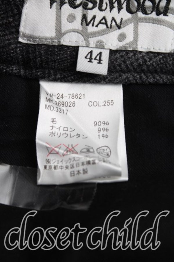 画像4: ヴィヴィアンウエストウッド MAN 中古 / パッチワークウールパンツ 44(メンズS) 灰  H-25-07-20-013-pa-IN-ZH (4)