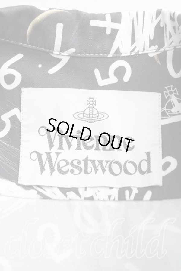 画像3: ヴィヴィアンウエストウッド 中古 / PLANTS AND NUMBERS-PRINT MARLENE JACKET XS 黒  H-25-07-20-002-jc-IN-ZH (3)